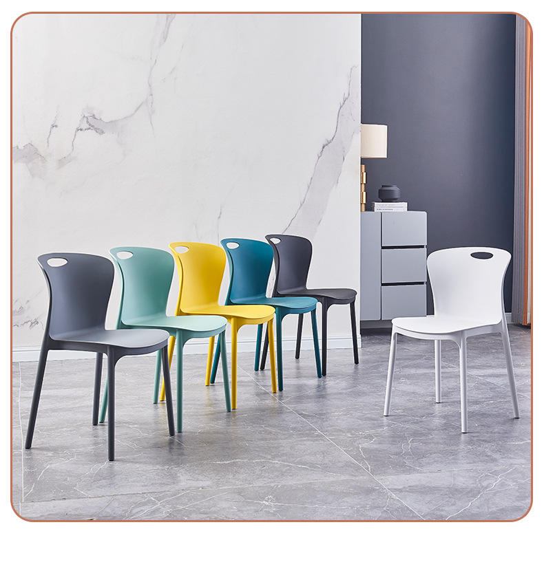 Modern High Quality Light Colored Plastic Dining Chairs Comfortable Stackable for Kitchen Coffee Shop Mall Living Home Furniture,high quality Plastic Chairs , Minimalist high quality Plastic Chairs , Nordic Minimalist high quality Plastic Chairs