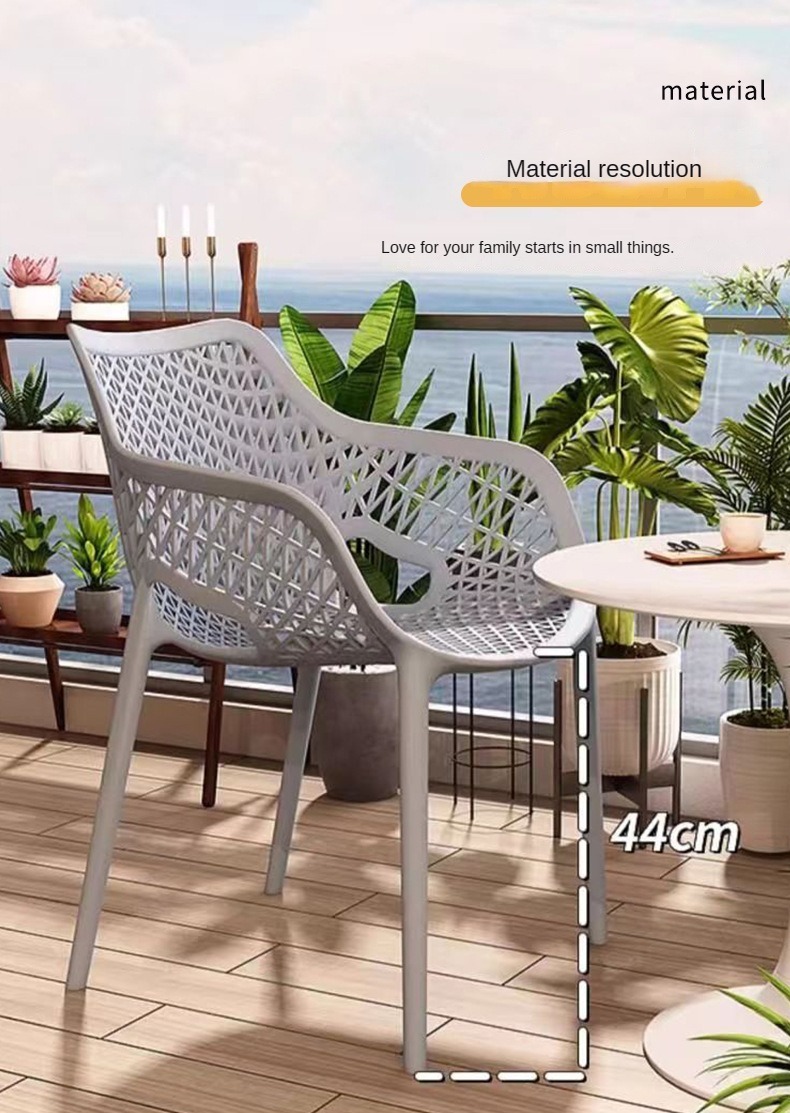 Supplier Plastic Dining Chair with Backrest and Armrests Portable Modern Style for Indoor Outdoor Home Cafe Restaurant Patio Use,Modern Dining Chairs , Backrest Modern Dining Chairs , Comfortable Backrest Modern Dining Chairs