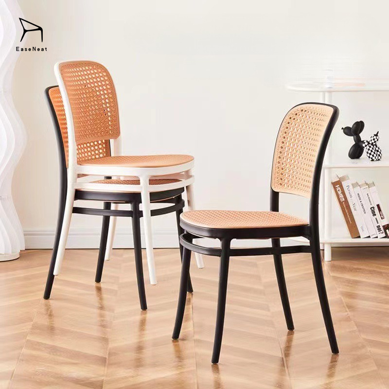 ,Stackable Plastic Dining Chair Lightweight Easy Clean For Balcony Restaurant Home Dining Area