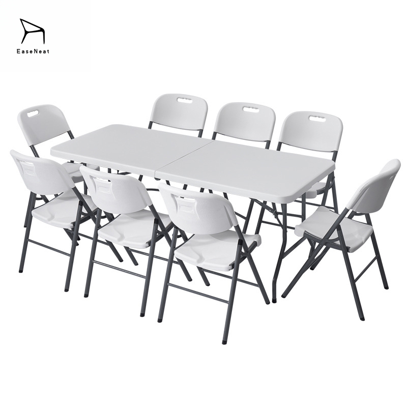 Plastic Table,Plastic Tables for Sale,Long Plastic Table Manufacturer Wholesale Portable Outdoor Folding Table Garden Table Plastic Table White Activity Party Tables and Chairs