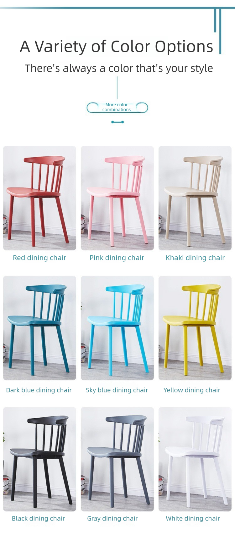 Plastic Dining Chair,Modern Plastic Dining Chairs,Plastic Dining Chairs Set of 4 EaseNeat Ergonomic PP Plastic Dining Chair Lightweight Portable for Daily Home Commercial Use