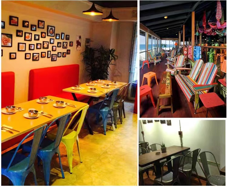 Metal Restaurant Chairs , Dining Metal Restaurant Chairs , Iron Dining Metal Restaurant Chairs