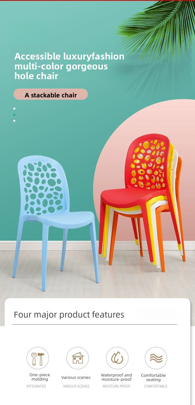 Plastic Dining Chair,Plastic Dining Chairs Set of 4,Green Plastic Dining Chairs Supplier Modern Simple Thickened With Backrest For Home and Restaurant Plastic Dining Chair