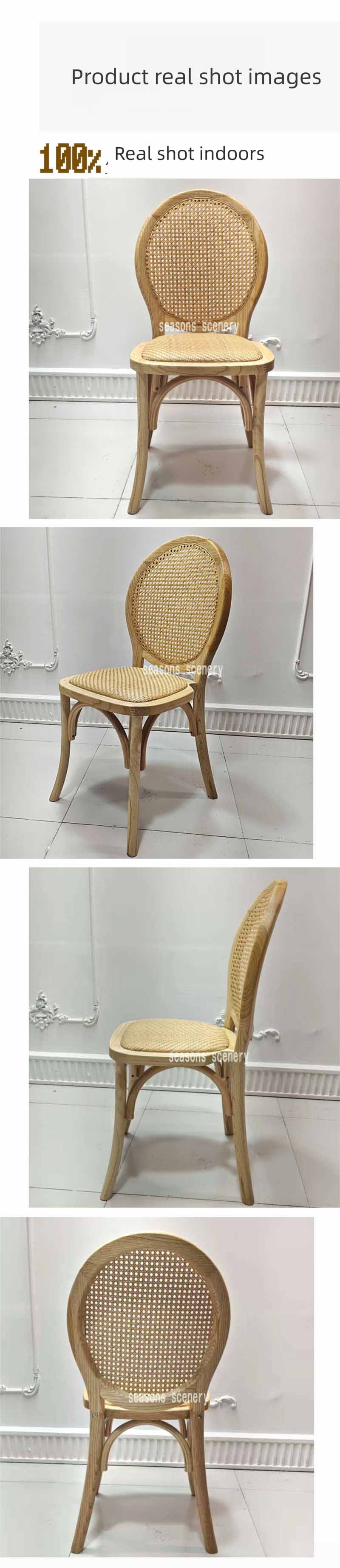 Solid Wood Dining Chair,Solid Oak Chairs,Wooden Kitchen Chairs For Sale Supplier Stackable Solid Wood Dining Chair Rattan Back Frame For Event Wedding Party