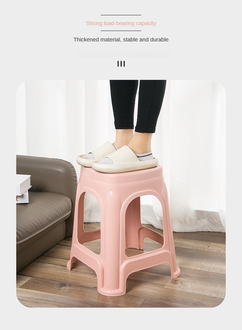 Chair Stool Plastic,Plastic Small Stool,Sitting Stool Plastic,Modern Design Plastic Chair Stool Thickened Portable Anti-Drop Household Stack for Bedroom School Apartment Workshop Wholesale