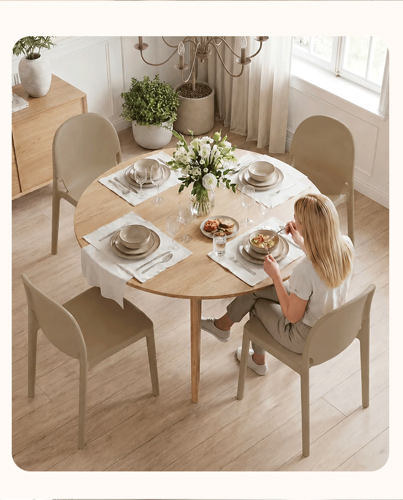 Plastic Dining Chair,Modern Plastic Dining Chairs,Plastic Dining Chairs Set of 4 Wholesale Nordic One Piece Stackable Dining Chair Colorful Ergonomic for Family Restaurant