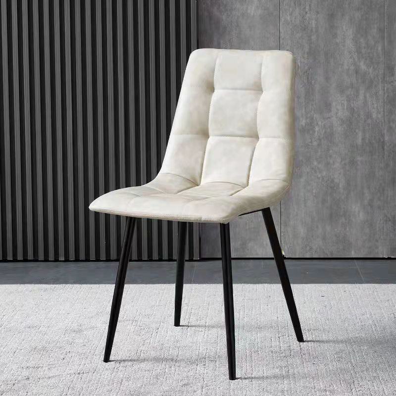 Metal Dining Room Chair,Leather and Metal Chair,Soft Seat