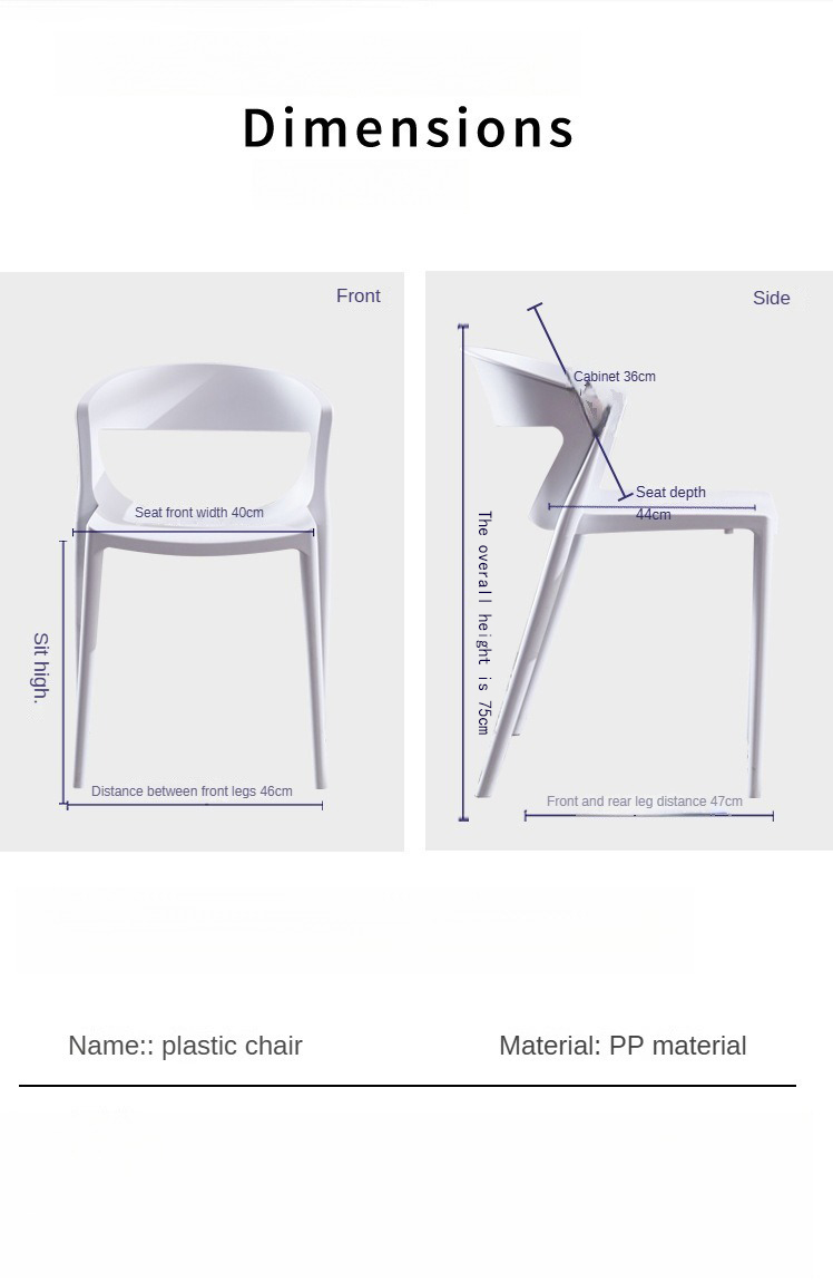 Blue Plastic Chair,Plastic Chair Modern,Cheap Plastic Chair,Factory Direct Sale of Modern Cheap Plastic Dining Chairs Can Be Stacked Color Light Outdoor Kitchen Cafe Garden Furniture