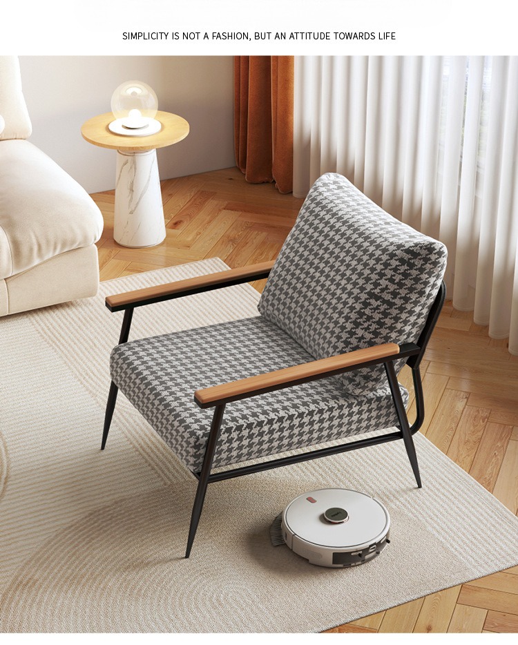 Sofa Chair , Single Sofa Chair , Nordic Minimalist Single Sofa Chair,Off White Gray Orange Green Black Nordic Sofa Chair For Home Commercial Space