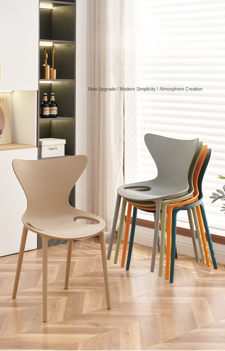 black dining chairs , Plastic black dining chairs , Outdoor Plastic Black Dining ChairsBlack Outdoor Plastic Dining Chair With 84CM Backrest Height Suitable For Living Room Bar Cafe Hotel