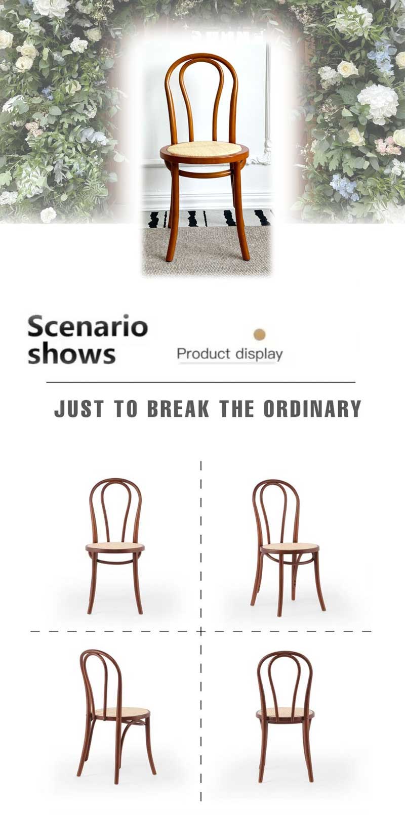 Wood Dining Chair,Natural Wood Dining Chairs,Solid Wood Dining Chairs Wholesale High Quality Rattan Seat Antique Solid Wood Dining Chair For Banquet Party