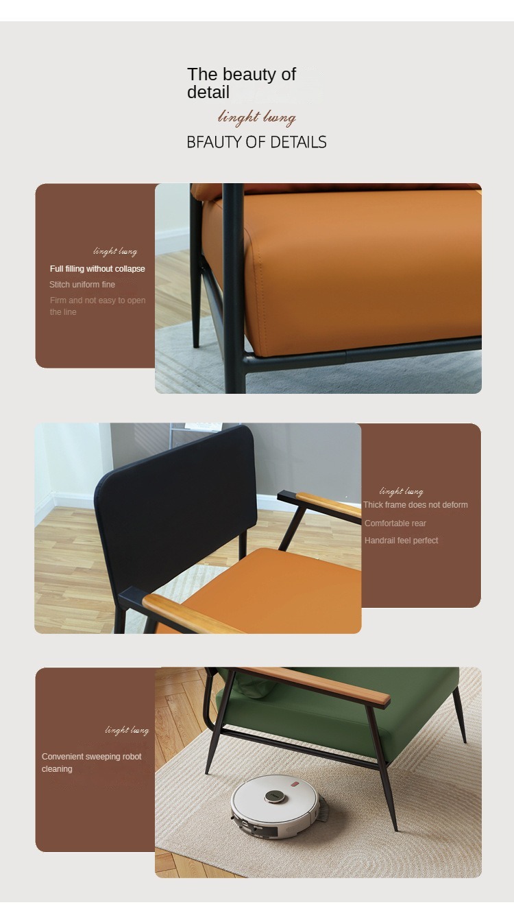 Sofa Chair , Single Sofa Chair , Nordic Minimalist Single Sofa Chair,Off White Gray Orange Green Black Nordic Sofa Chair For Home Commercial Space