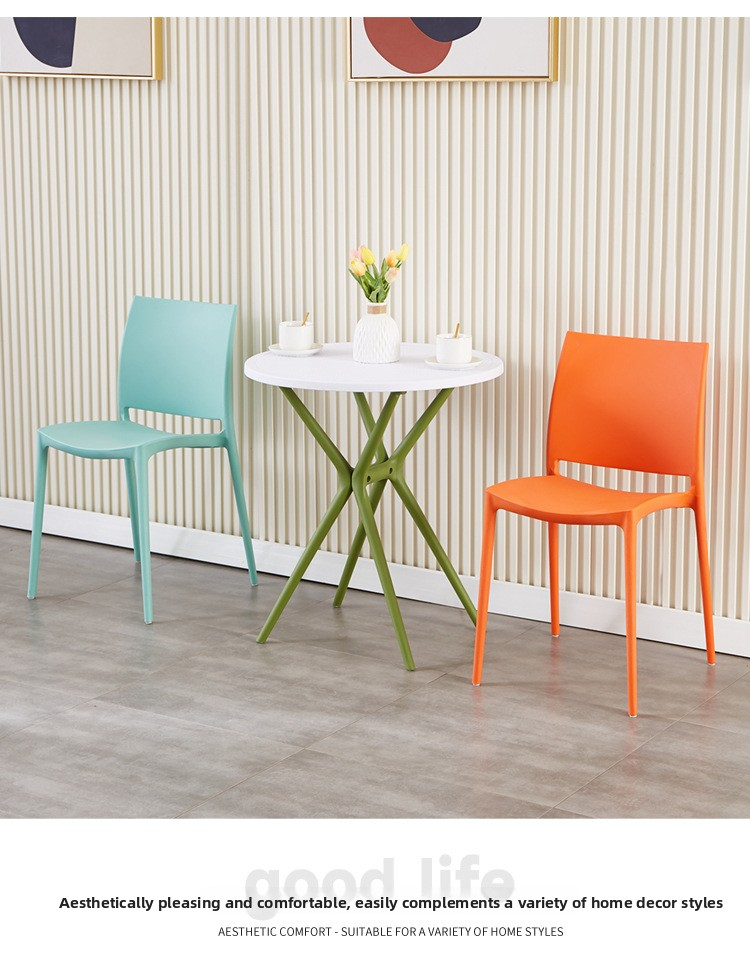Plastic Dining Chairs,White Plastic Dining Chairs,Plastic Outdoor Dining Chairs Supplier Economical Thickened Portable Plastic Dining Chairs for Home Office and Home Bar Use