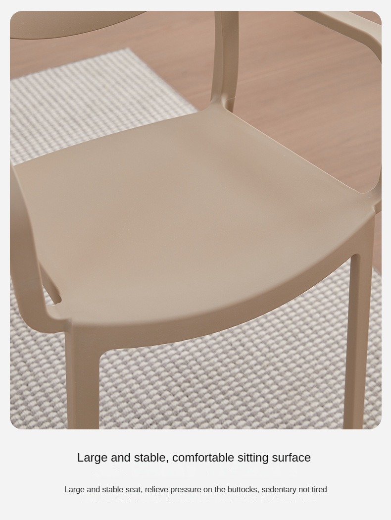With dimensions of 55 by 57 by 80 centimeters, this dining chair offers a compact yet comfortable seating solution.Clear Dining Chairs , Plastic Clear Dining Chairs , Backrest Plastic Clear Dining Chairs