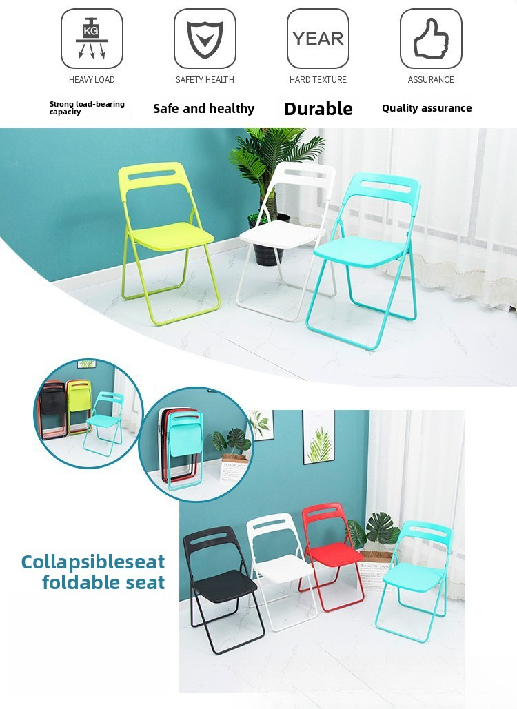 Plastic Dining Chairs,White Dining Chairs Plastic,Plastic Folding Chairs Supplier Modern Portable Folding Chair Stool Back Creative Simple Adult Dining Chairs Home Dormitory Outdoor Plastic