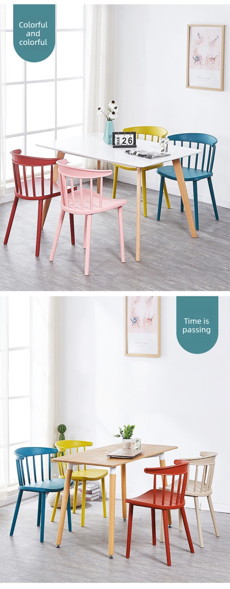 Plastic Dining Chair,Modern Plastic Dining Chairs,Plastic Dining Chairs Set of 4 Supplier Nordic Style Plastic Dining Chair With Hollow Backrest for Coffee Shop Family Dining