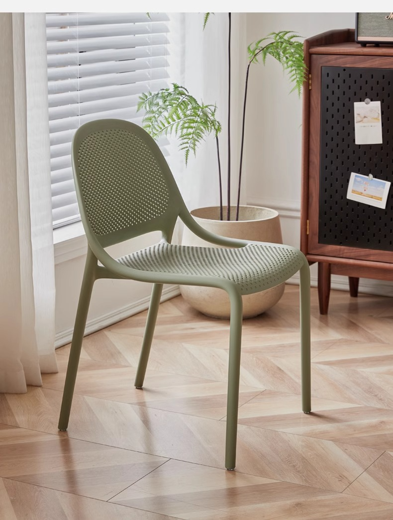 Manufacturer Fashion Design Plastic Dining Chairs with Backrests High Quality Suitable for Restaurants Living Rooms Malls,Dining Room Set , Black Dining Room Set , Plastic Black Dining Room Set
