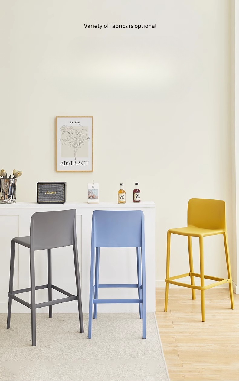 EaseNeat bar Chair Plastic High Stool Color Light Modern Cheap Restaurant Kitchen Outdoor Furniture Factory Direct Sales Hot,Modern Counter Stools , Luxury Modern Counter Stools , White Luxury Modern Counter Stools