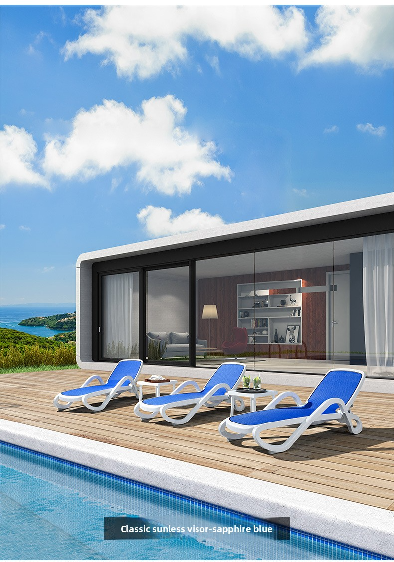 Beach Chairs,Luxury Beach Chairs,Sunday Beach Chair Waterproof Portable Outdoor Hotel Sun Lounges Beach Chairs Comfortable Plastic Pool Furniture for Park Villa for Hotels Beaches