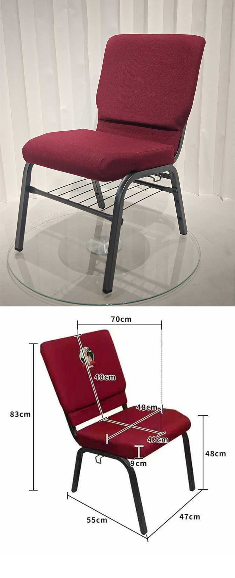 Church Chair,Cheap Church Chairs,Used Church Chairs Supplier Cheap Quality Church Chairs Bookshelf Metal Frame Stackable Thicken Fabric Upholstered Theatre Auditorium Meeting Room