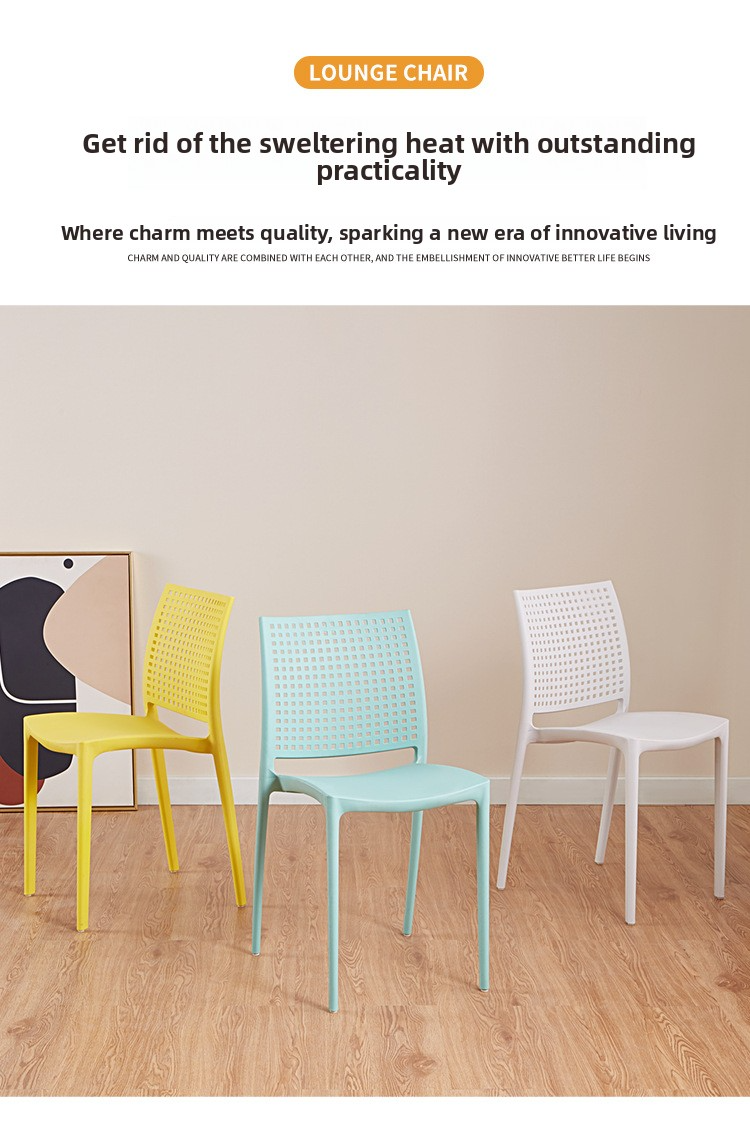 Plastic Dining Chairs,White Plastic Dining Chairs,Plastic Outdoor Dining Chairs Supplier Modern Nordic Style Stackable Hollow Back Indoor Outdoor Use Plastic Dining Chairs