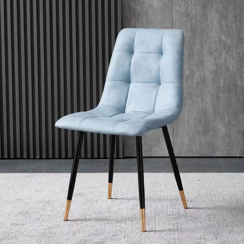 Metal Dining Room Chair,Leather and Metal Chair,Soft Seat