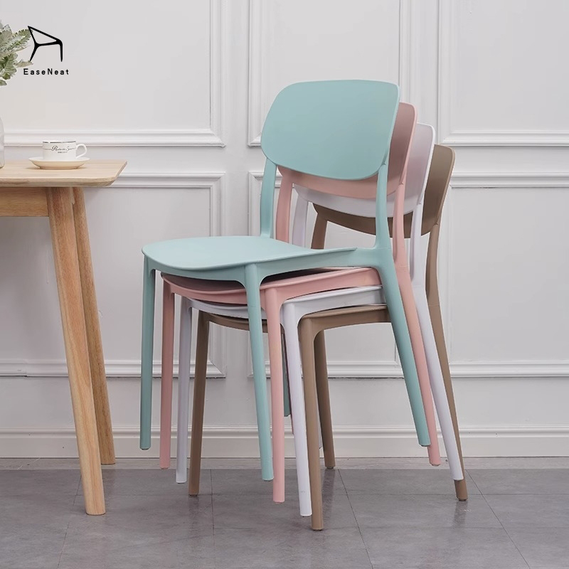 Supplier Plastic Stackable Dining Chairs Colorful Light Duty Portable Kitchen Cafe Garden High Quality Outdoor Furniture Modern