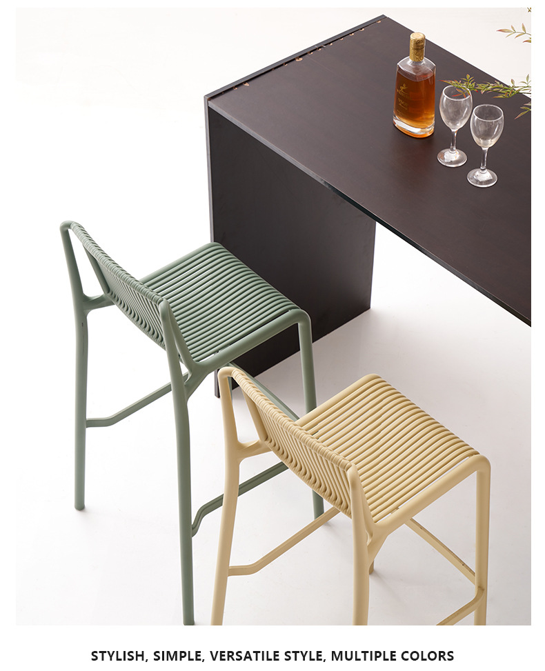 Manufacturer Modern Design Hot Sell Kitchen Counter bar Stool Sports Club bar Chair Colored Plastic High bar Chair,White Counter Stools , Plastic White Counter Stools , Simple Plastic White Counter Stools