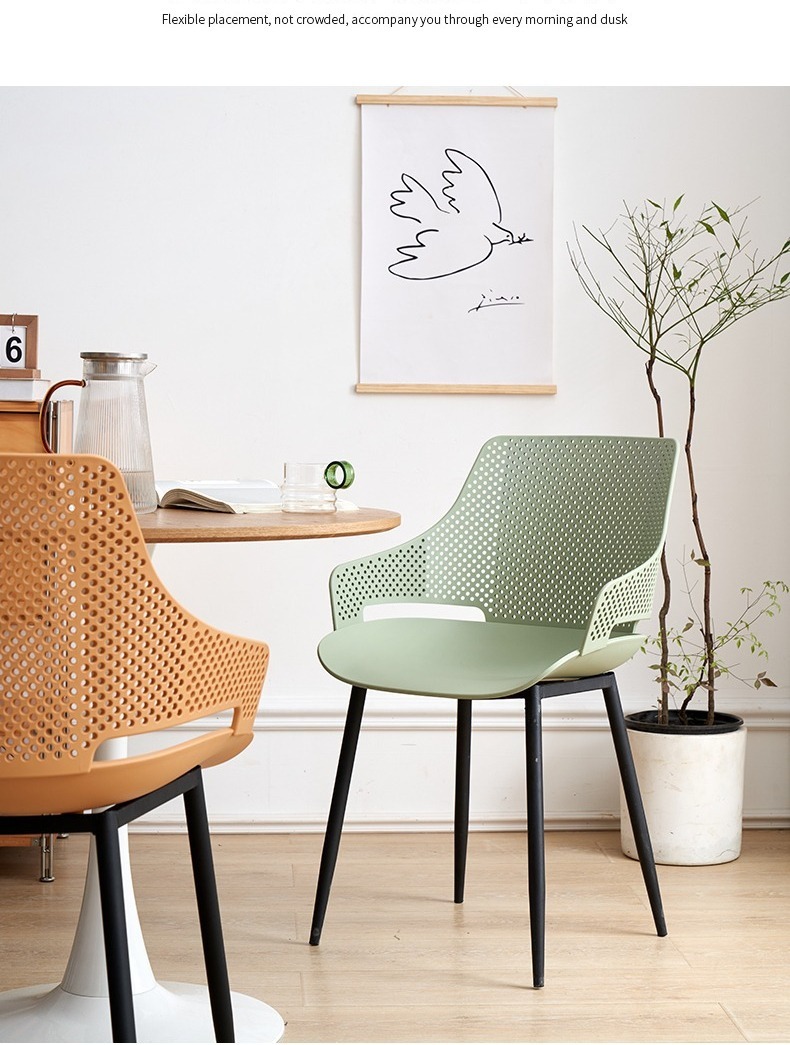 Restaurant Chair , Thickened Restaurant Chair , Iron Thickened Restaurant Chair,Wholesale Stable Durable Modern Plastic Dining Chairs with Metal Legs Indoor Outdoor Universal for Commercial Home Use