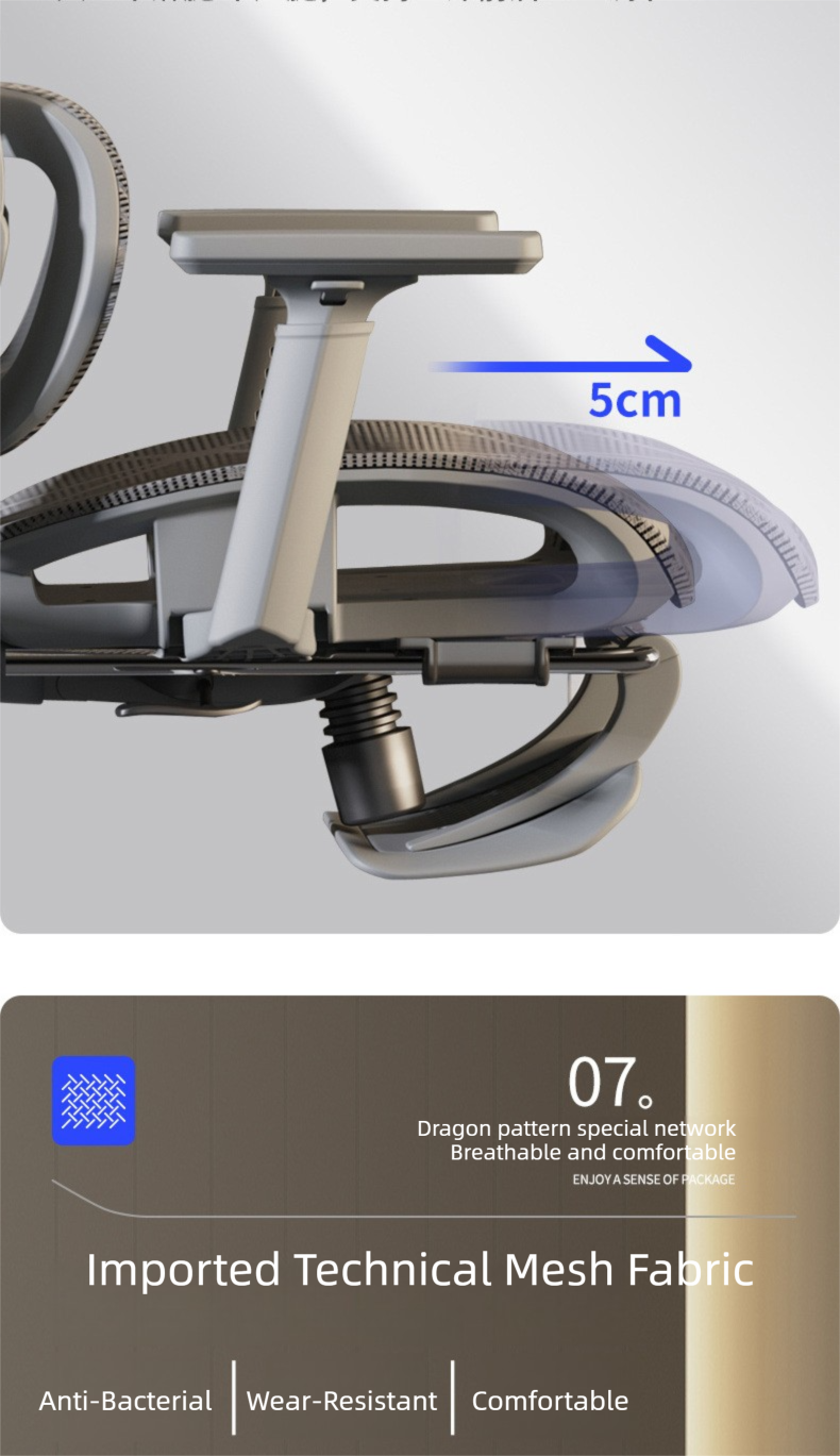 Office Chair,Modern Leather Office Chair,Commercial Office Chairs Supplier Ergonomic Double Back Mesh Office Chair Swivel Design for Computer Desk Long Sitting