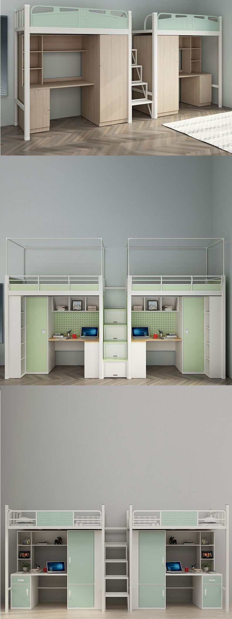 Bunk Bed,Big Lots Bunk Beds,Best Bunk Beds for Adults Manufacturer Modern Metal Bunk Bed Children's Loft with Hostel Bed with Wardrobe and Desk