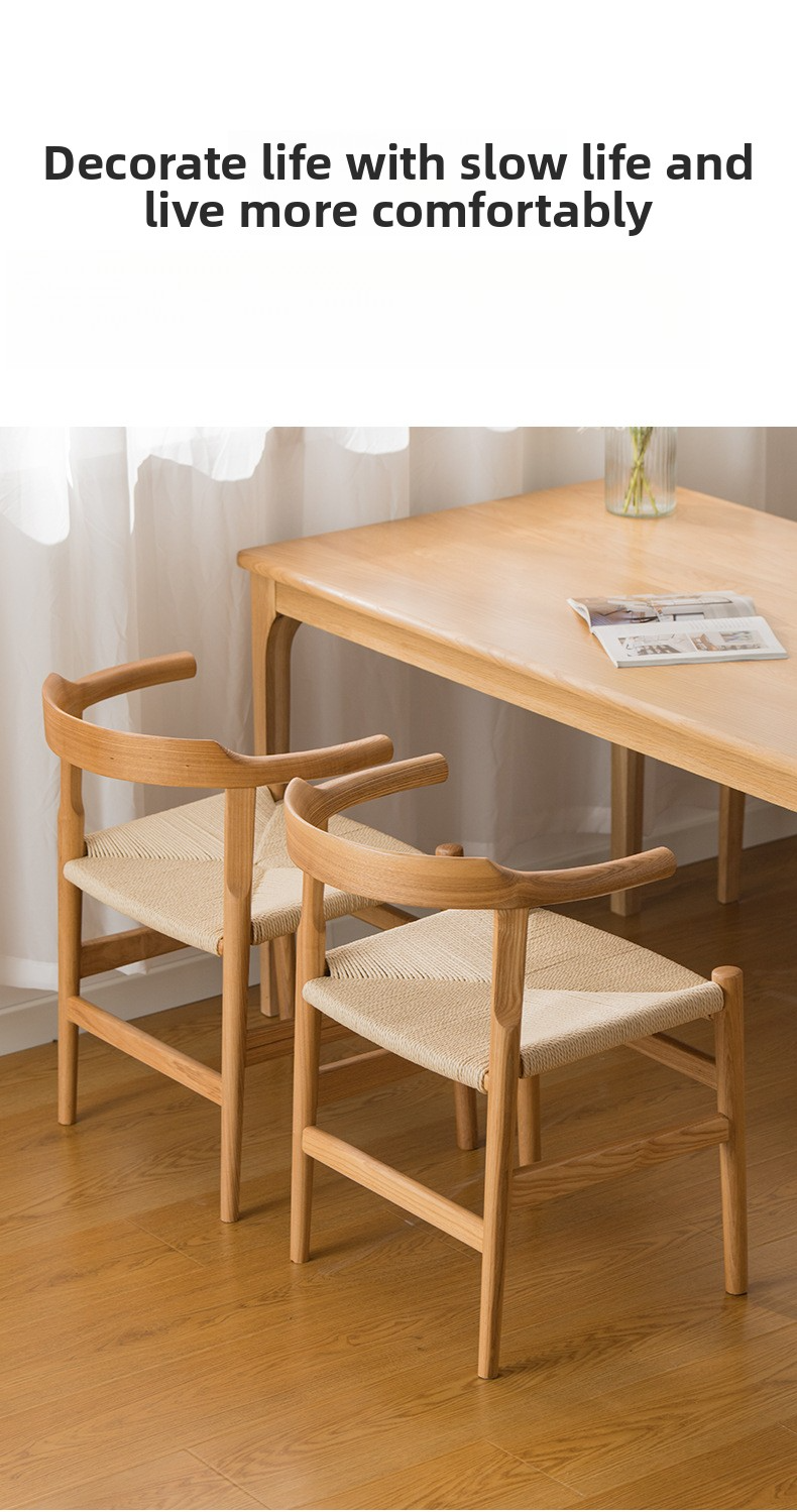 Wooden Dining Chairs,Solid Wood Dining Table and Chairs,Wooden Bistro Chairs Classic good design antique dining chair wishbone chair with rope seat wooden chair