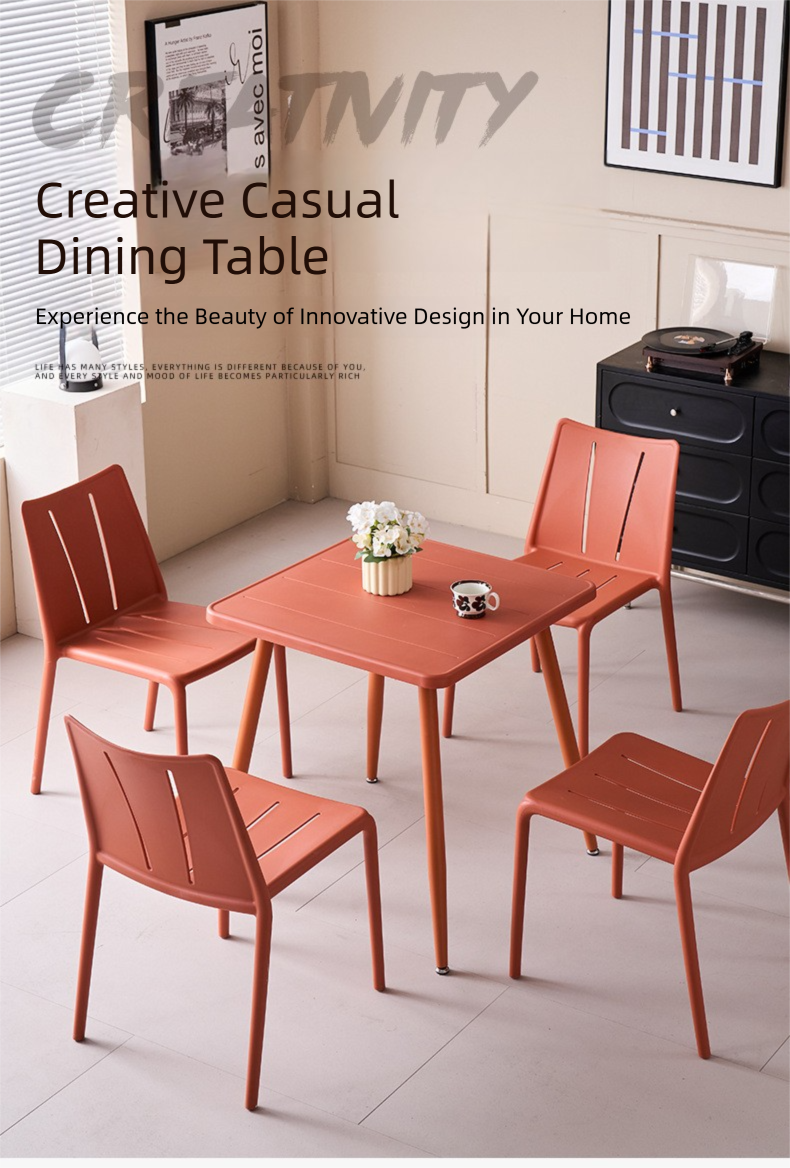 Plastic Dining Table,Plastic Table,Plastic Outdoor Dining Table Wholesale Colorful Commercial Plastic Dining Table for Restaurant Cafe Terrace Furniture