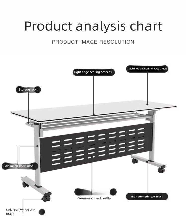 Folding Table,Commercial Folding Tables,Wholesale Folding Tables Wholesale Folding Office Furniture Training Conference Table Mobile Multi-functional College Students Classroom School Table