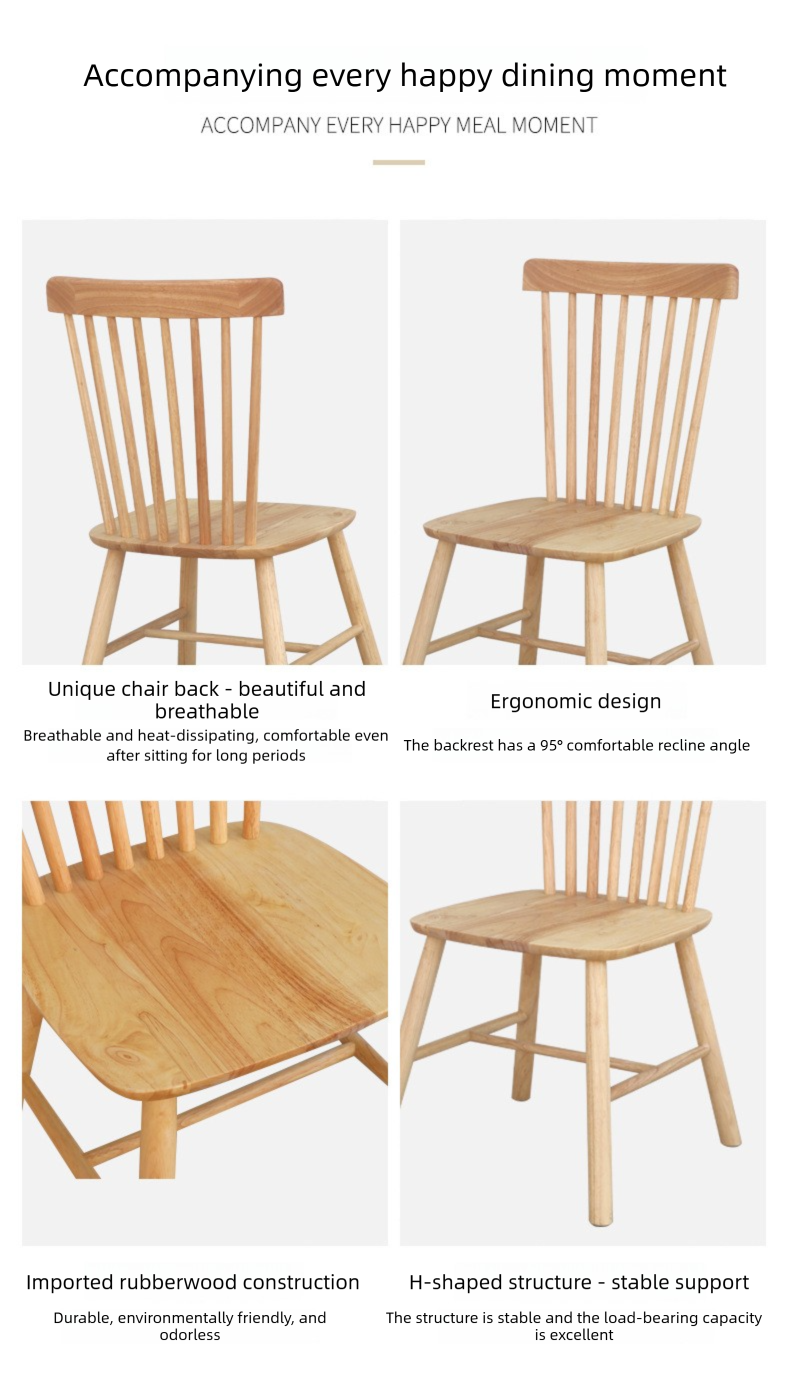 Solid Wood Dining Chair,Solid Wood Table and Chairs,All Wood Dining Chairs Wholesale High Quality Modern Natural Color Solid Wood Dining Chair Windsor Style