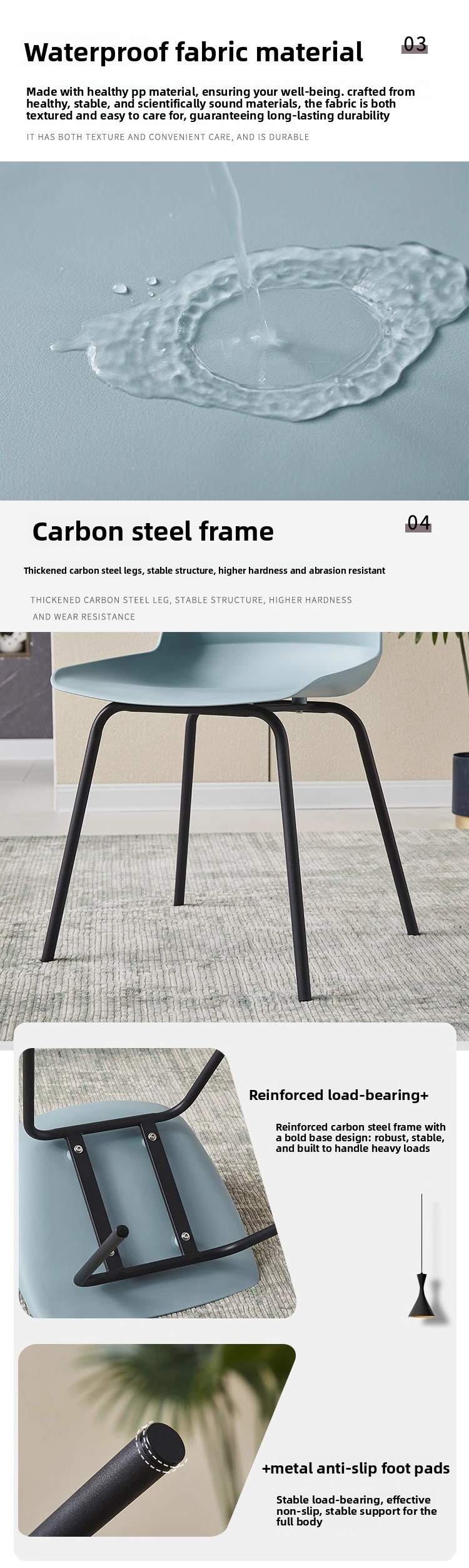 Plastic Dining Chair,Modern Plastic Dining Chairs,Plastic Dining Chairs Set of 4 EaseNeat Nordic Style Stackable Plastic Dining Chair Metal Frame With Backrest For Home Cafe
