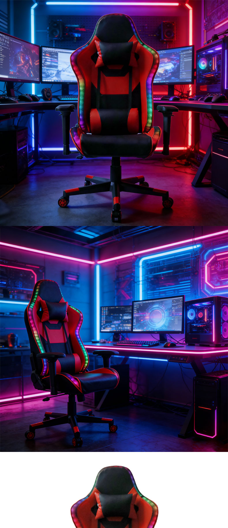 Gaming Chair,Luxury Gaming Chair,Computer Chair with Footrest Supplier with Head Pillow Waist Support Massage Adjustable Armchair Rotation Gaming Chair