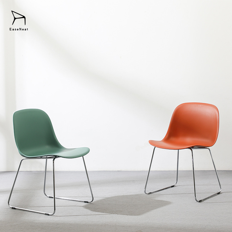 Plastic Dining Chair,Modern Plastic Dining Chairs,Plastic Dining Chairs Set of 4 Manufacturer Nordic Plastic Dining Chair With Thickened Metal Legs for Apartment Use