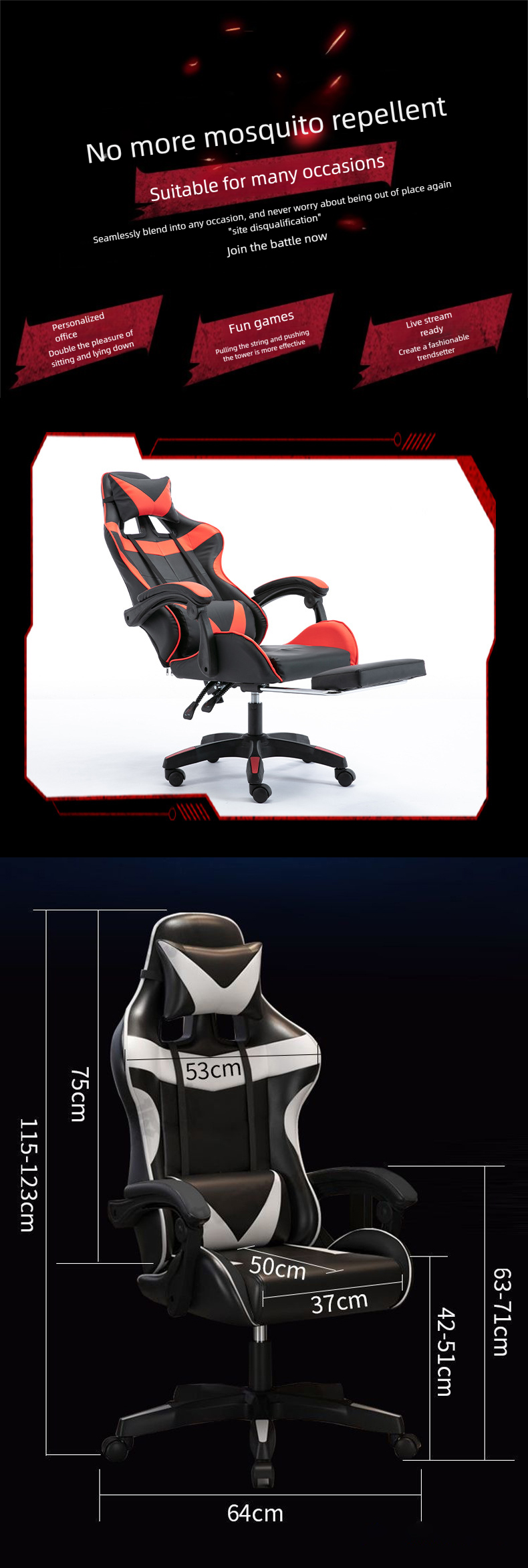 Gaming Chair,Tall Gaming Chair,Game Room Chairs EaseNeat 2025 Luxury Home Computer Office Armrest Leather Gaming Chair Ergonomic Adjustable and Rotatable with Footrests Cheap