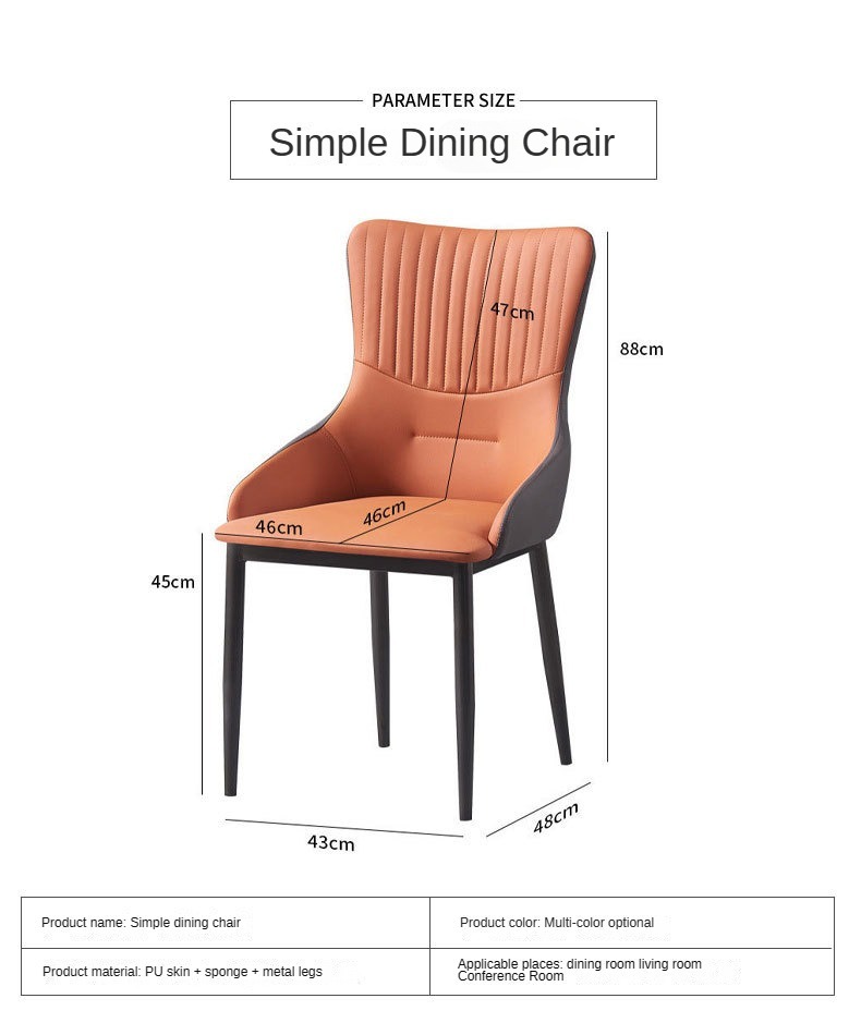 Hotel Chairs , Negotiation Hotel Chairs , Wholesale Negotiation Hotel Chairs,Modern Style Dining Chairs with Armrests and Metal Legs Leather Material for Home Mall Use for Restaurant Hotel Living Rooms