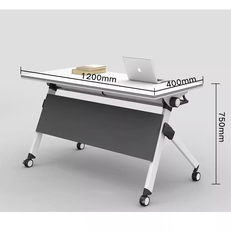Office Table,Sturdy Folding Table,Folding Table Manufacturer Commercial Office Furniture Folding Desk Desk Training School Outdoor Use with Wheels