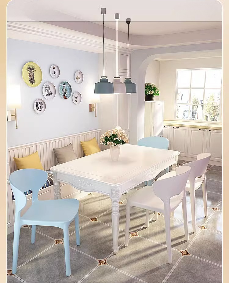 EaseNeat Stackable High Quality Plastic Dining Chairs with Backrest Indoor Outdoor Restaurant Home Universal Chair,Commercial Bar Stools , Plastic Commercial Bar Stools , Modern Plastic Commercial Bar Stools