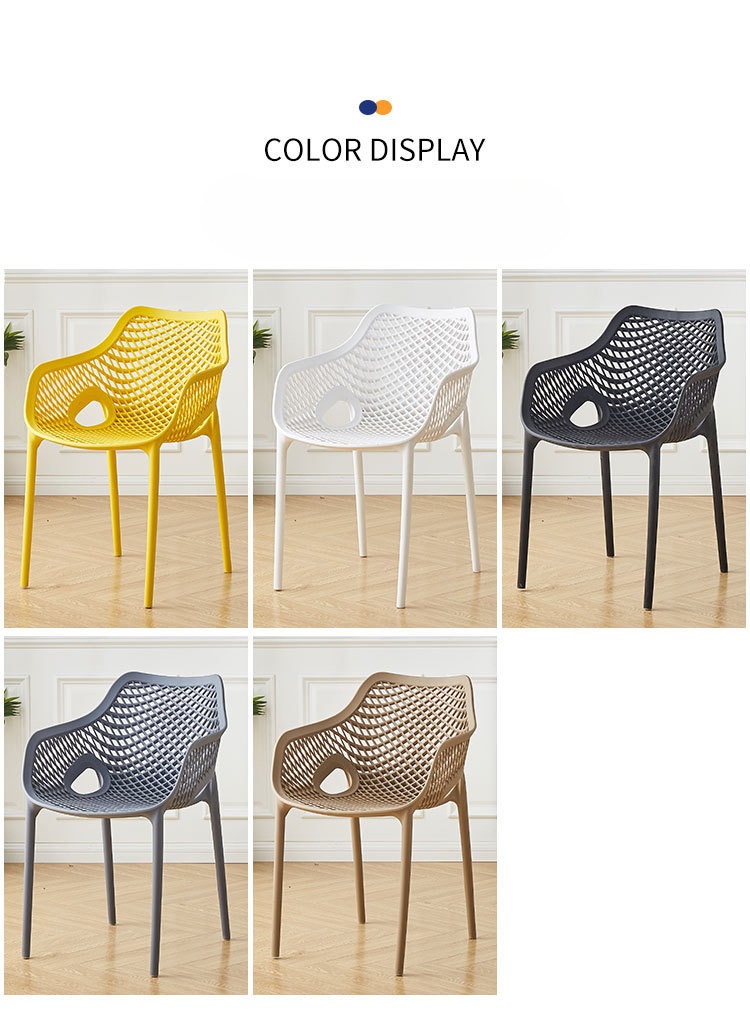 Hollow Chair , Plastic Hollow Chair , Thick Plastic Hollow Chair,Plastic Chair Thick Hollow Design Easy Clean Stackable For Restaurant Indoor Outdoor Use
