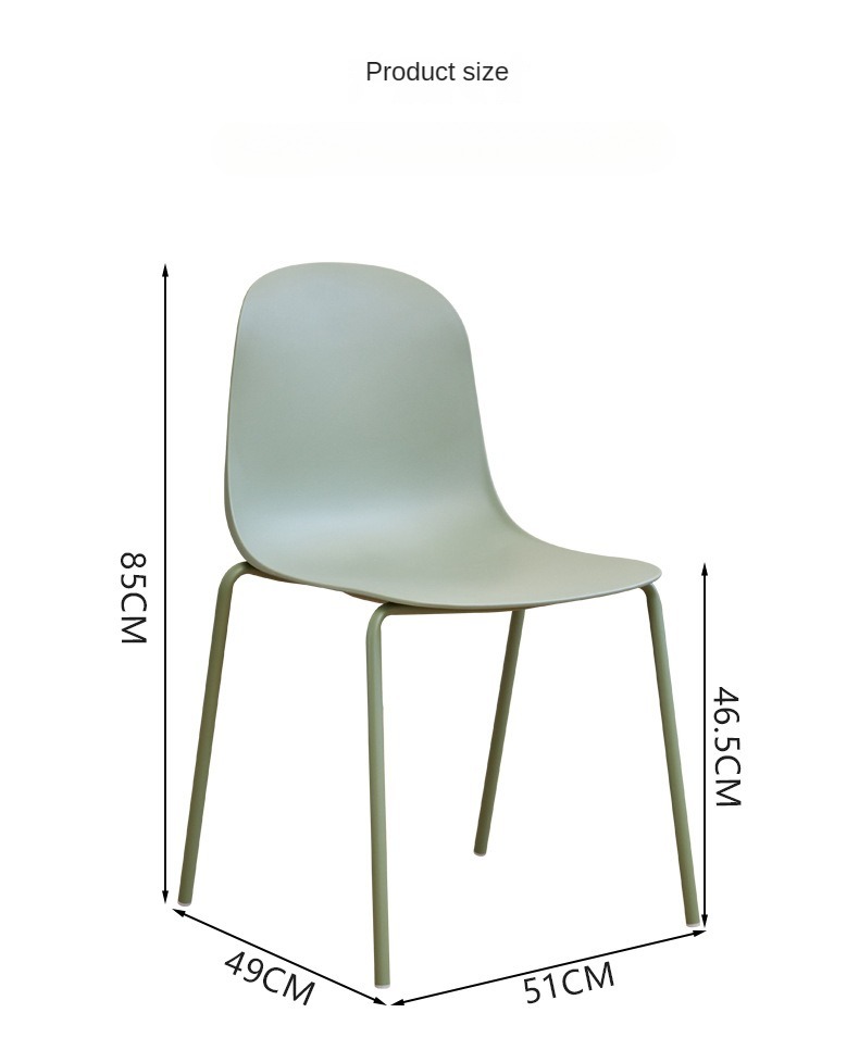 EaseNeat Plastic Dining Chair Strong Stackable Modern Simple Comfortable Home Office Indoor Dining Room Kitchen Living Room,Best Dining Room Chairs , Plastic Best Dining Room Chairs , Simple Plastic Best Dining Room Chairs