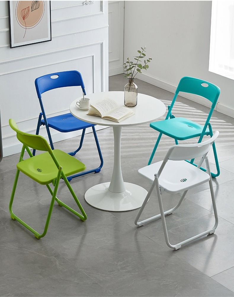 Modern Metal Outdoor Foldable Chairs Lightweight Contemporary Farmhouse Design for Dining Home Furniture-Wholesale Plastic,Exhibition Chair , Folding Exhibition Chair , Thickened Folding Exhibition Chair