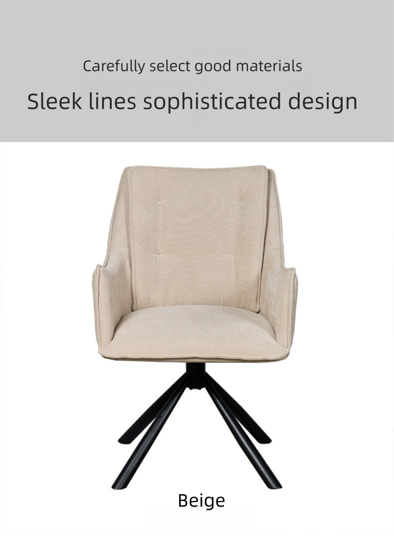Dining Chair,Velvet Dining Chairs Set Of 4,Metal Dining Chairs Supplier Modern Design Leisure Chair Upholstered Swivel Dining Chair Fabric Seat For Home