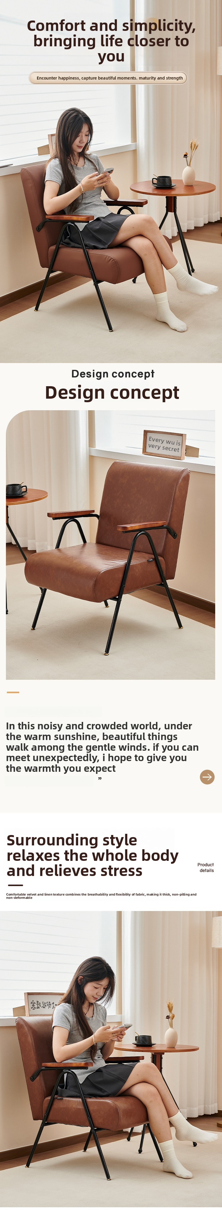 Living Room Chairs,Leather Accent Chairs for Living Room,Real Leather Recliner Supplier Single Chair Luxury Nordic Modern Metal Velvet Leather Living Room Chairs Furniture Sofa Lounge Chair