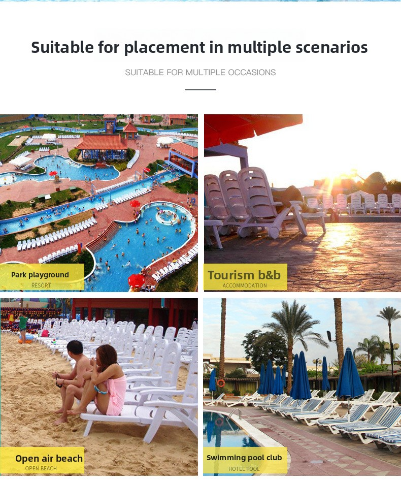 Beach Chairs,Travel Beach Chair,Luxury Beach Chairs EaseNeat High Quality Plastic Resort Leisure Hotel Garden Pool Chair Terrace Beach Chairs Outdoor Lounge Chair