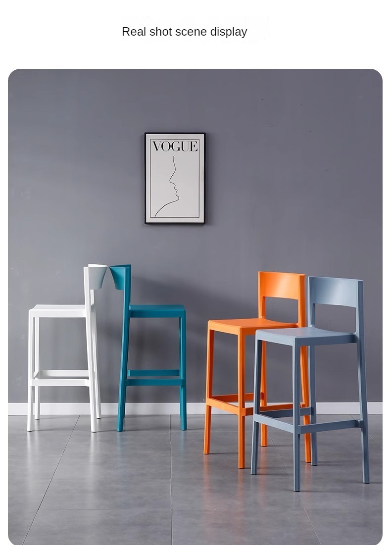 Wholesale Cheap bar Stool Stacked with Colorful Light Restaurant Hotel Cafe Outdoor Garden Suitable for Modern Northern Europe,White Counter Stools , Cheap White Counter Stools , Cheap White Counter Stools With Backs