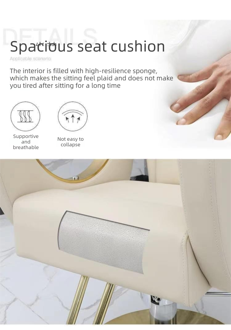 Barber Chair,Black Barber Chair,Barber Chairs Wholesale Supplier Metal Frame Adjustable Height Swivel With Footrest Barber Chair for Bedroom Living Room
